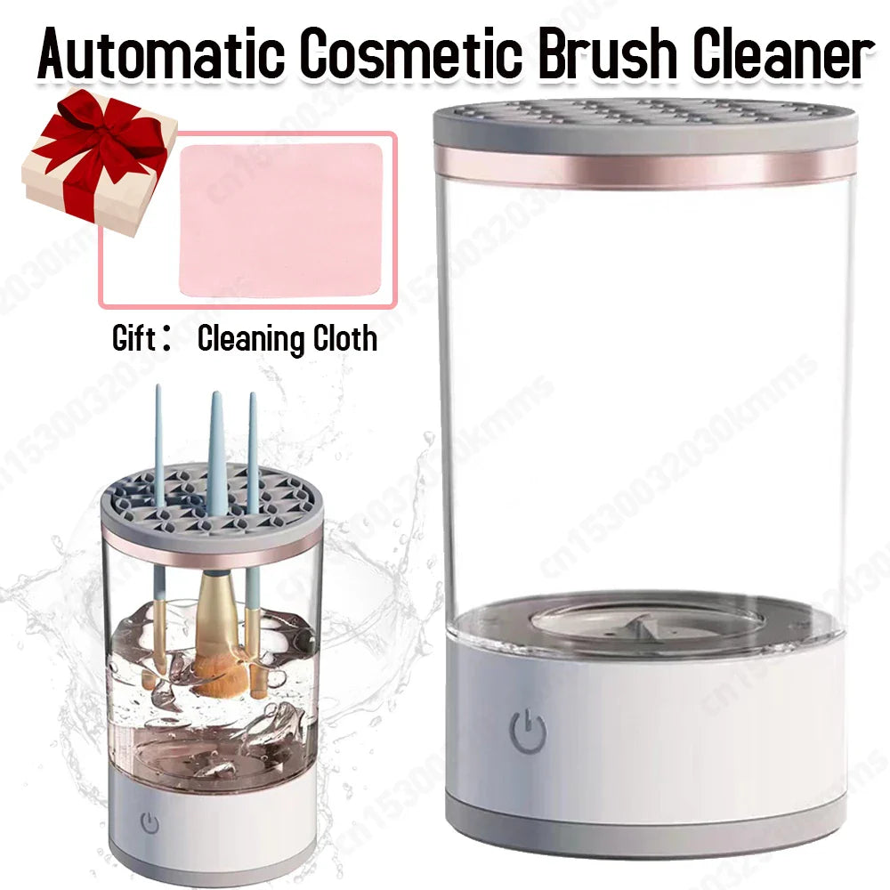 Electric Makeup Brush Self-Cleaning Makeup Brushes Drying Rack Brush Holder Stand Tool Make Up Brush Cleaner Machine