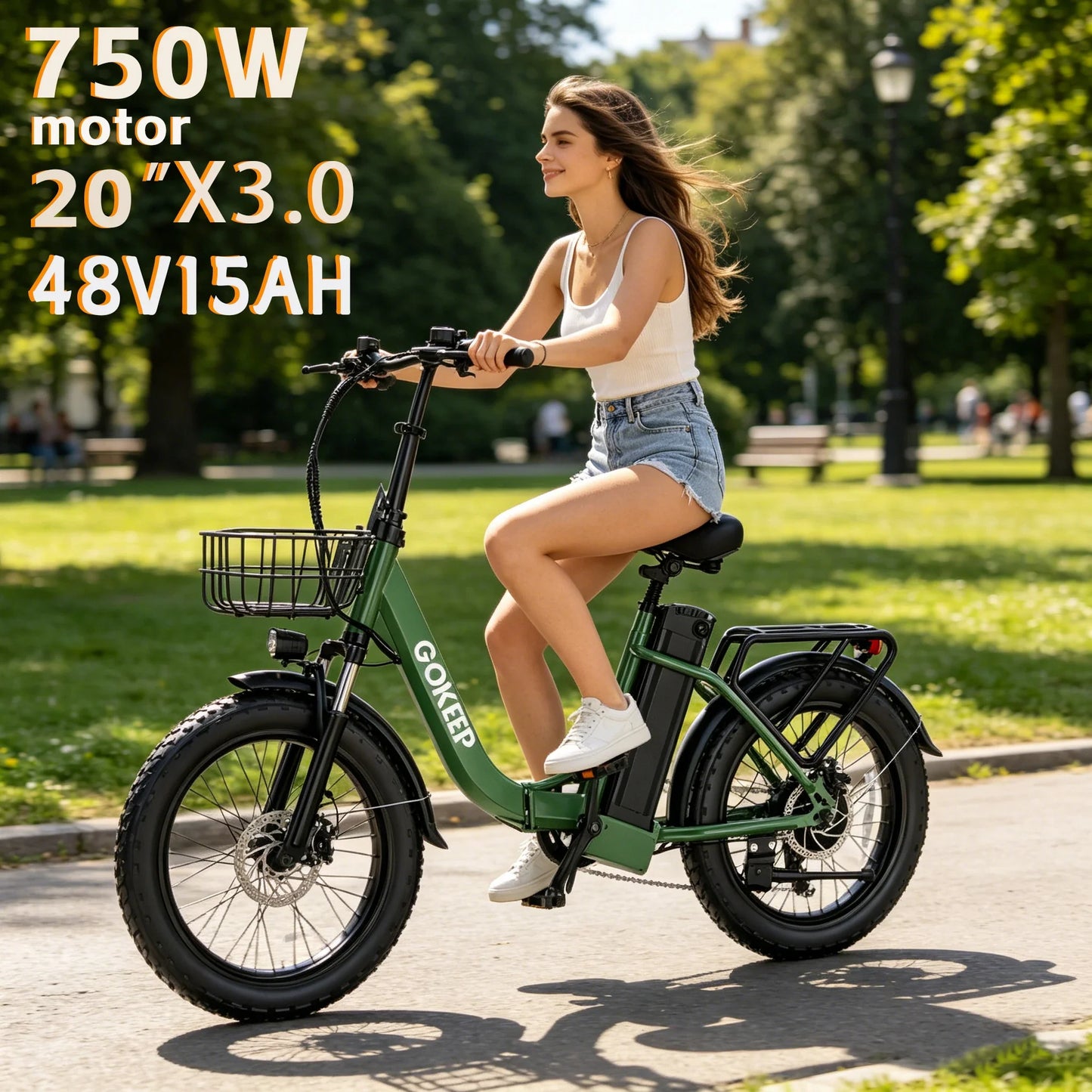 L20  E-Bike 750W motor 48V10AH folding mountain Electric Bicycle Mechanical brake 20*3-inch tire urban commuting Electric  Bike