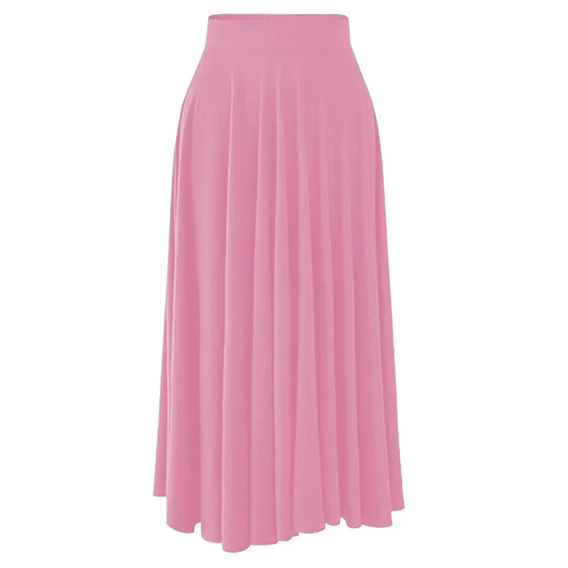 8XL Large Size Skirt Women's Summer New Loose Elastic Skirt Women High Waist Pleated Skirts M-5XL 6XL 7XL