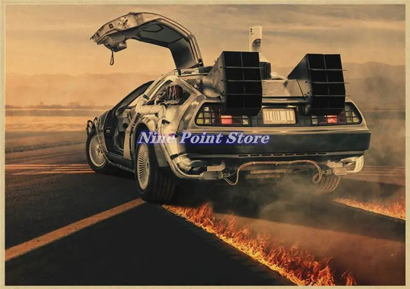 Back to The Future Retro Kraft Poster Decorative DIY Wall Canvas Sticker Home Bar Art Posters Decor