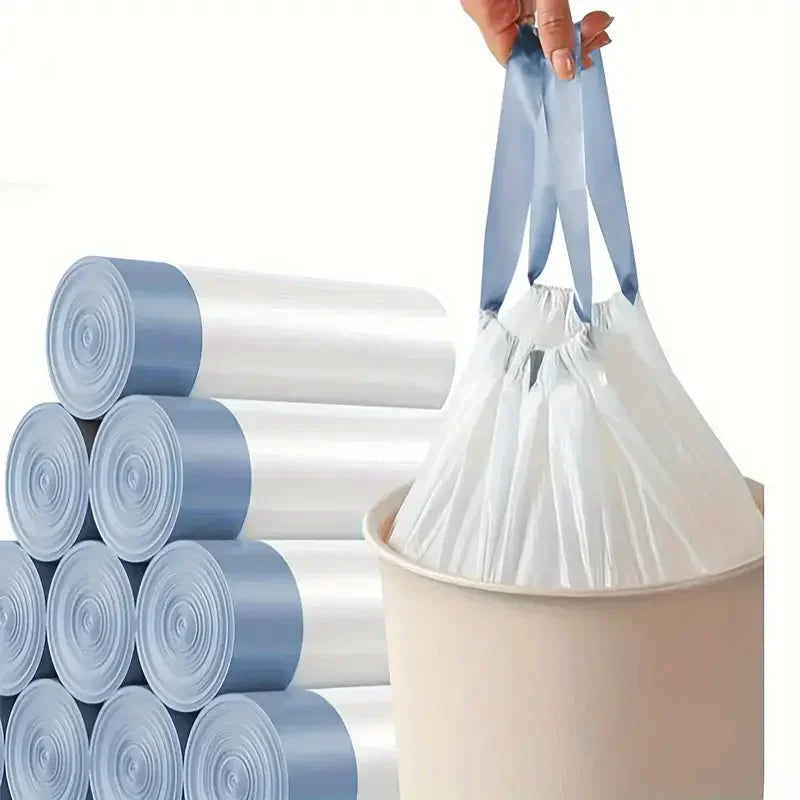 Drawstring Garbage Bag Household Portable Kitchen, Thickened Large Student Dormitory, Automatic Closing Thick Plastic Bag.