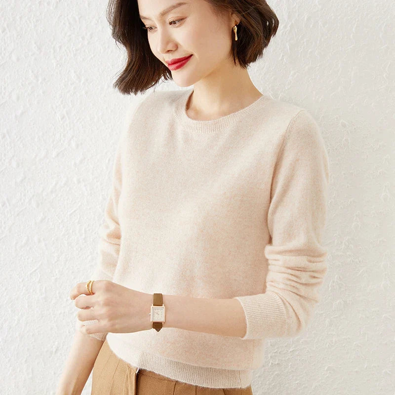 YSC Classic style Hot sales of Cashmere Sweater round collar Fashion on the solid color long sleeve knitted Pullover S-XXXL