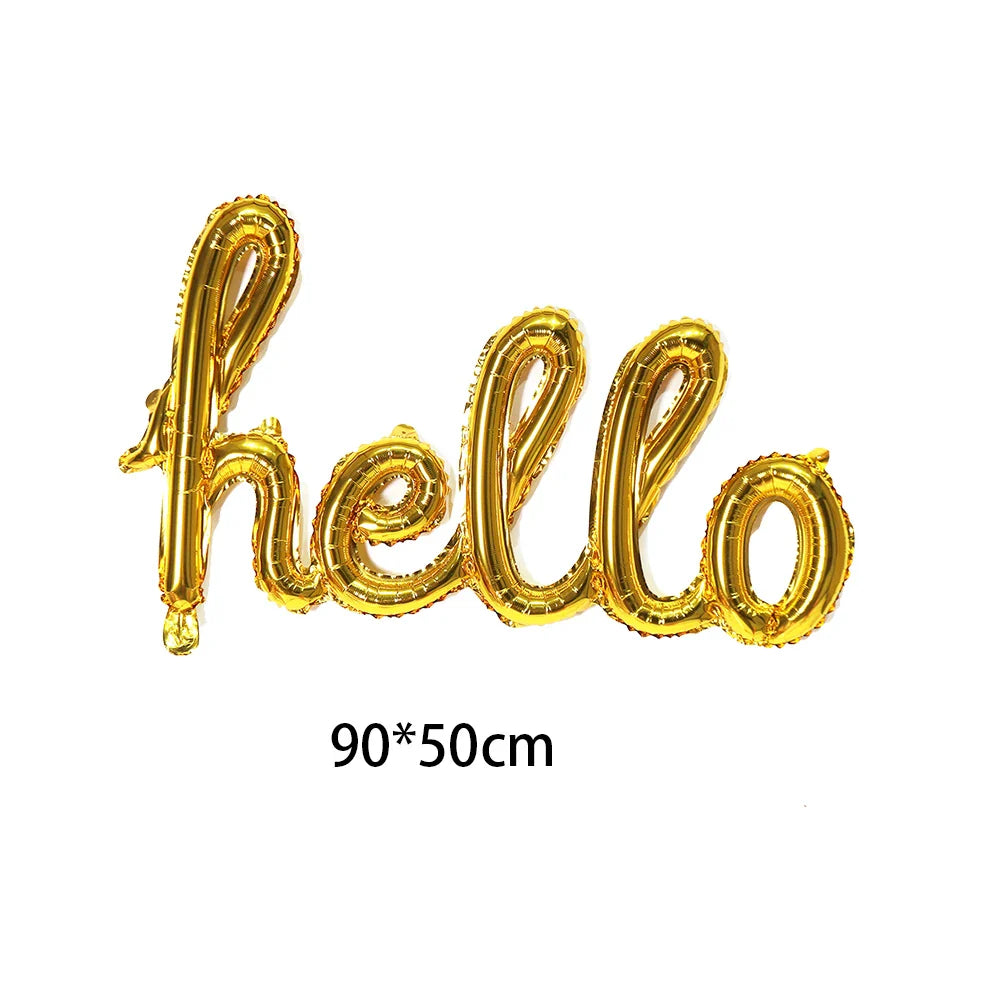 New Year 2024 number foil Balloon Hello 2024 New Year banner Balloon 2024 new year decor balloon Happy New Year Party Decoration