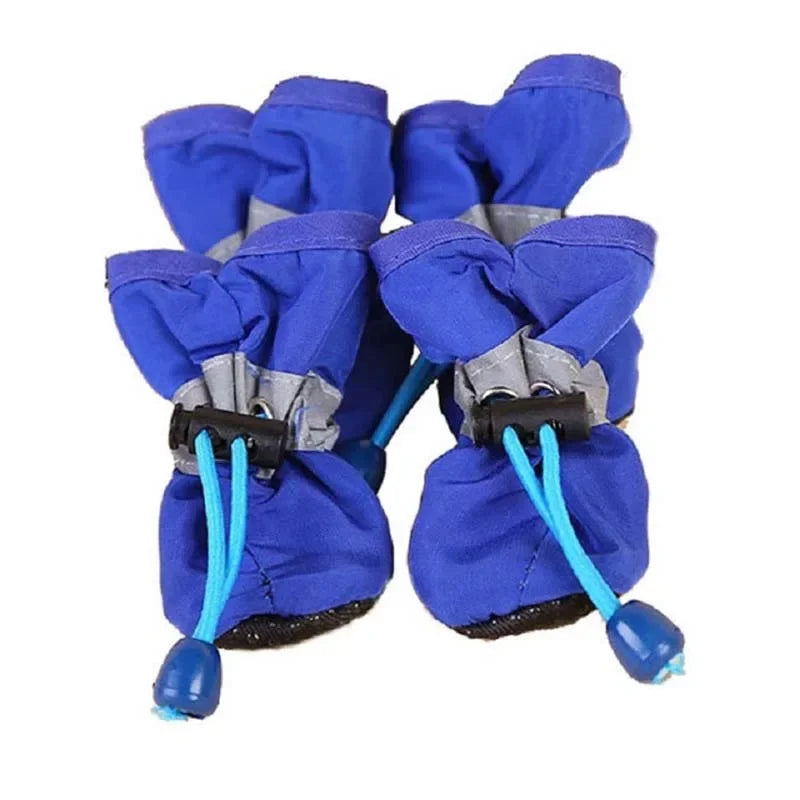 Ready Stocked 4pcs/set Waterproof Pet Dog Shoes Chihuahua Anti-slip Rain Boots Footwear For Small Cats Dogs Puppy Booties