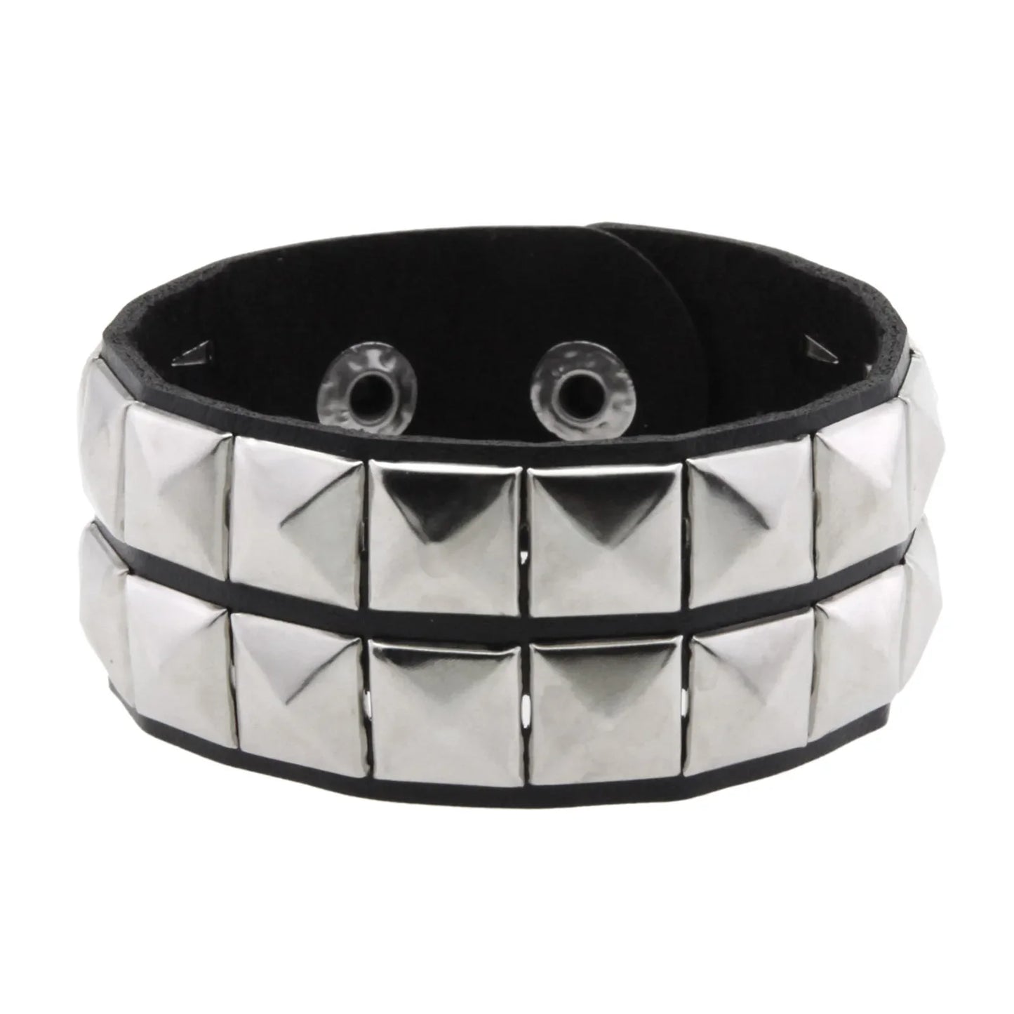 Punk Bracelets PU Leather Studded Bracelet Adjustable Goth Cuff Bracelet Gothic Rivet Buckle Wristband for Men Women Emo Jewelry