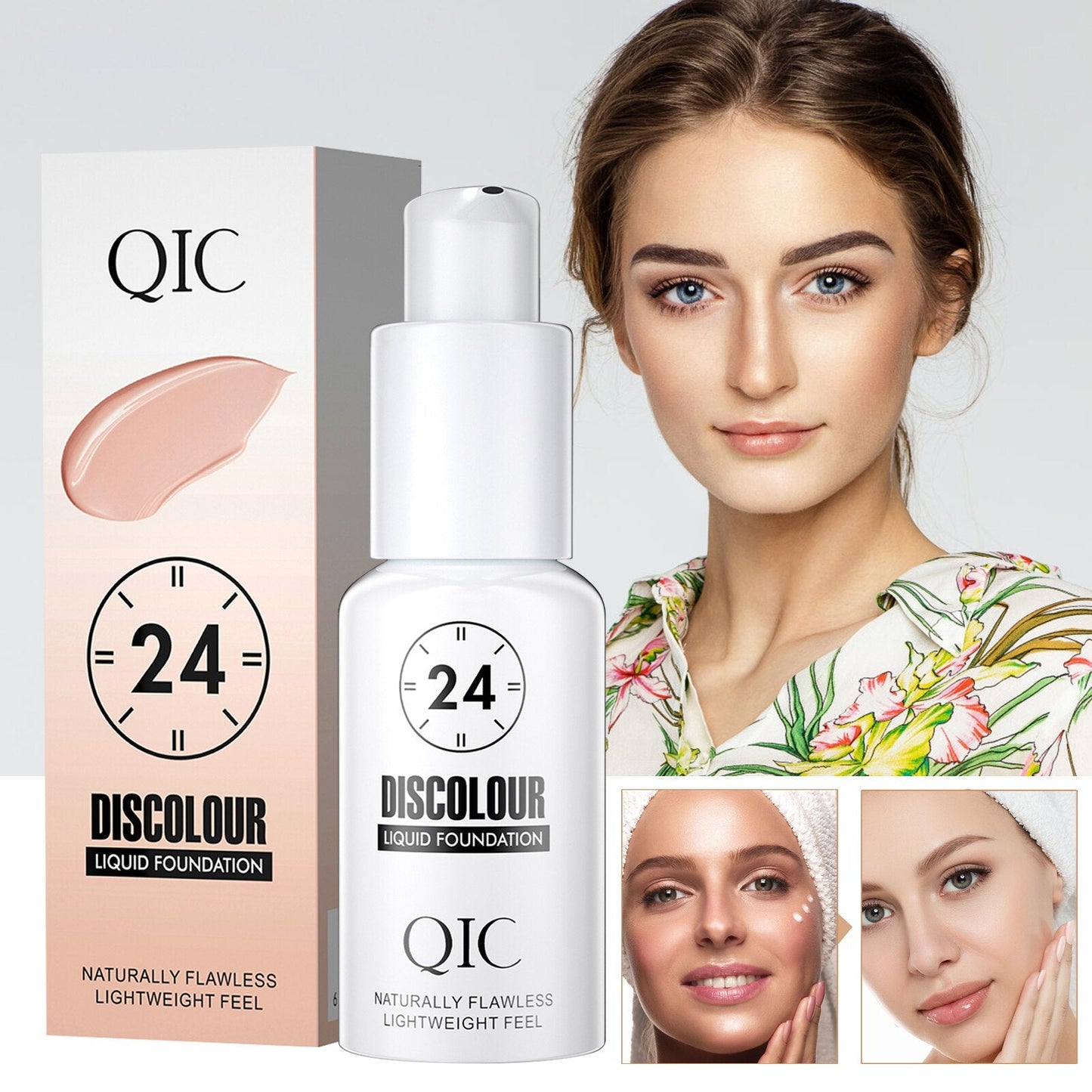 Liquid Face Foundation Color Changing 30ml Full Coverage Face Foundation Waterproof Liquid Face Foundation Concealer To Even