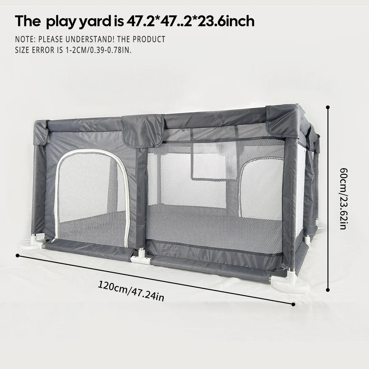 48"x48" Baby Playpen - Large Open-Floor Activity Center with Learning