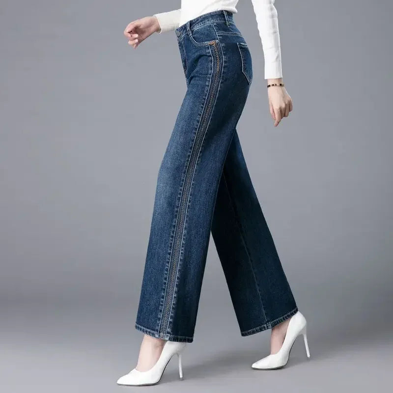 High Waist Stretch Straight Jeans Korean Fashion Streetwear Y2k Jean Women New Trousers Style Women's Clothes 2023 Reviews Many