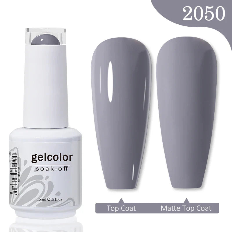 Arte Clavo Autumn Winter Series Jelly Gel Nail Polish 15ml LED Nail Gel Hybrid Varnish Matt Top Base Coat Nail Art Gellak Primer