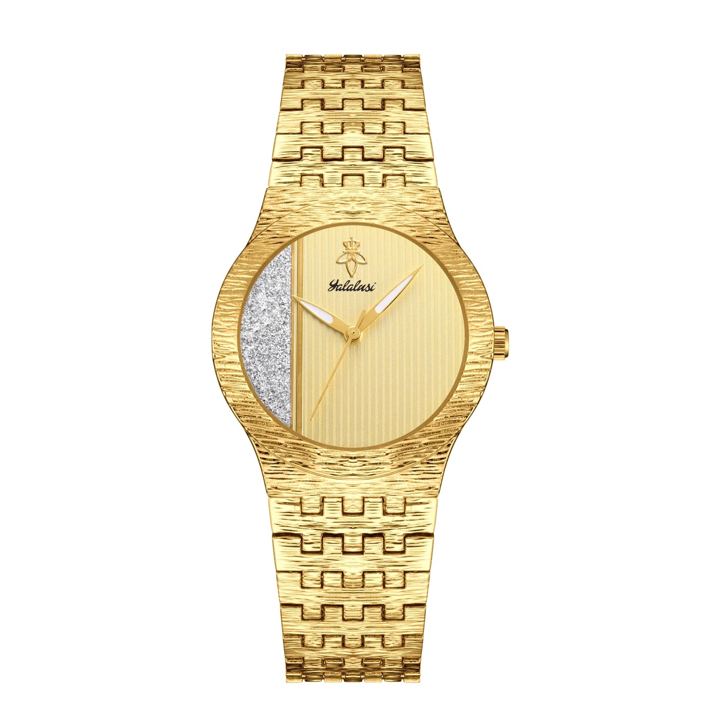 YaLaLuSi Brand 2024 Hot New Women's Watches Business Golden Sculpted Luxury Luxury Box Watch Remover Ion Gold Plating