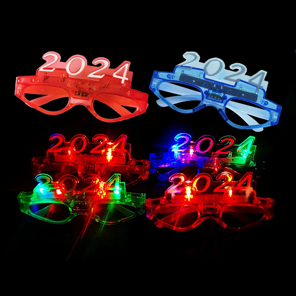 12pcs Adult Kids Women LED Glasses Light Sunglasses Glow Blind Shutter Neon Flash Bar Birthday Wedding Party Halloween Christmas