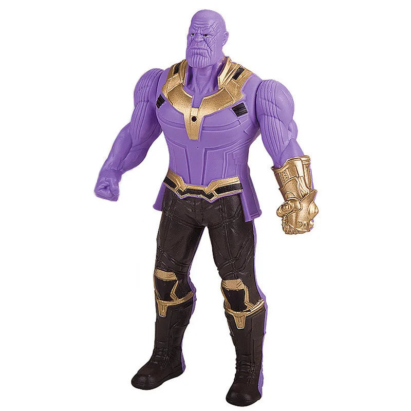Marvel Spiderman Hulk Ironman Anime Hobby Toy Christmas Gift Movable Joints Luminous Doll Collection Handmade Model Fashion Toy