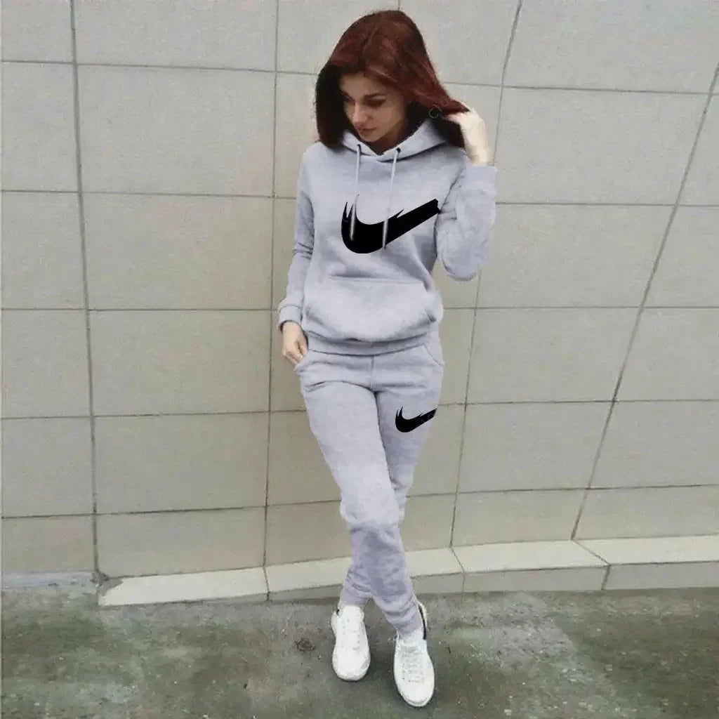 Hoodie Pants Sets Women 2pcs Sports Outfits, 2025 Home Outdoor Jogging New Designer, Autumn Winter Tracksuit.