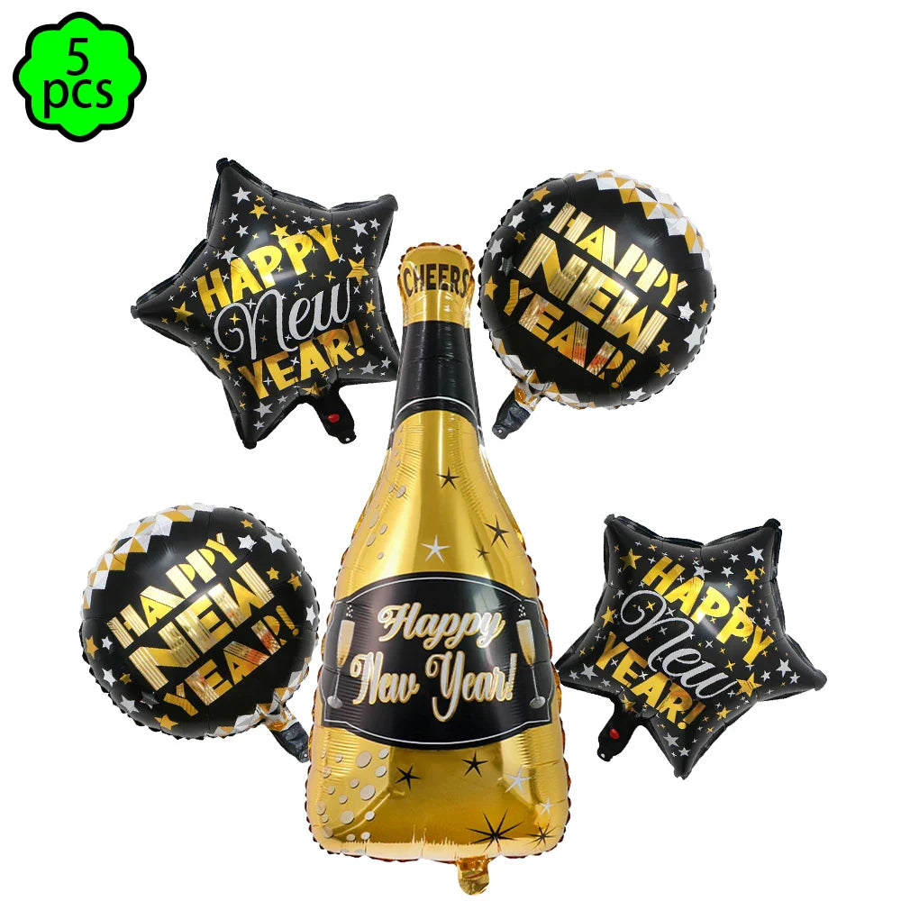 New Year 2024 number foil Balloon Hello 2024 New Year banner Balloon 2024 new year decor balloon Happy New Year Party Decoration