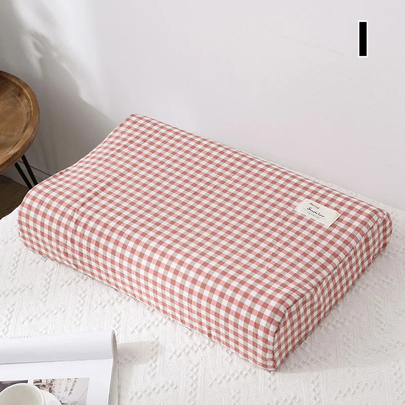 1PC Pillow Case Contour Memory Foam Rebound Latex Pillowcase Cotton Pillow Cover Zippered