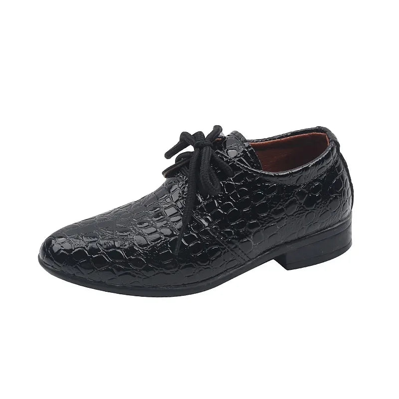 Children Leather Shoes for Boys, Pointed-toe Casual, Spring and Autumn 2023 Performance Shoes.