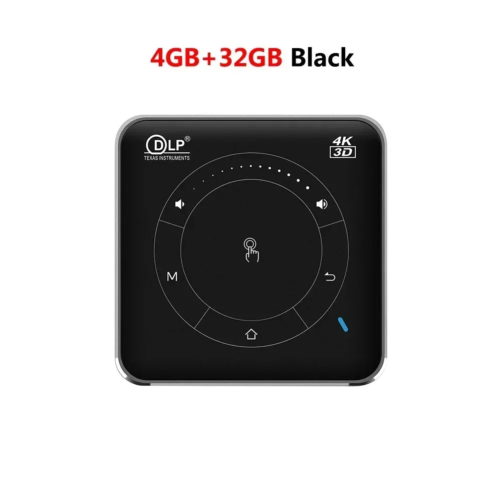 P11 Portable DLP Mini Projector Android 9.0 4K 2GB 4GB DDR4 16GB 32GB ROM Beamer 3000mA Home Cinema 2.4G 5G WiFi LED Projector