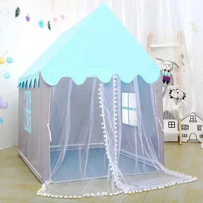Kids Tent Pink Blue Kid Play House Children Indoor Outdoor Toy House Portable Princess House Children Tent  Christmas Girl Gifts