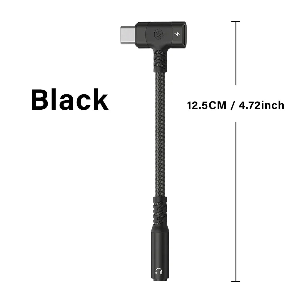 USB C to 3.5mm Audio Adapter with DAC for Gaming Headset Samsung S26 S25 iPhone 17 AUX Cable Converter Plug Kit
