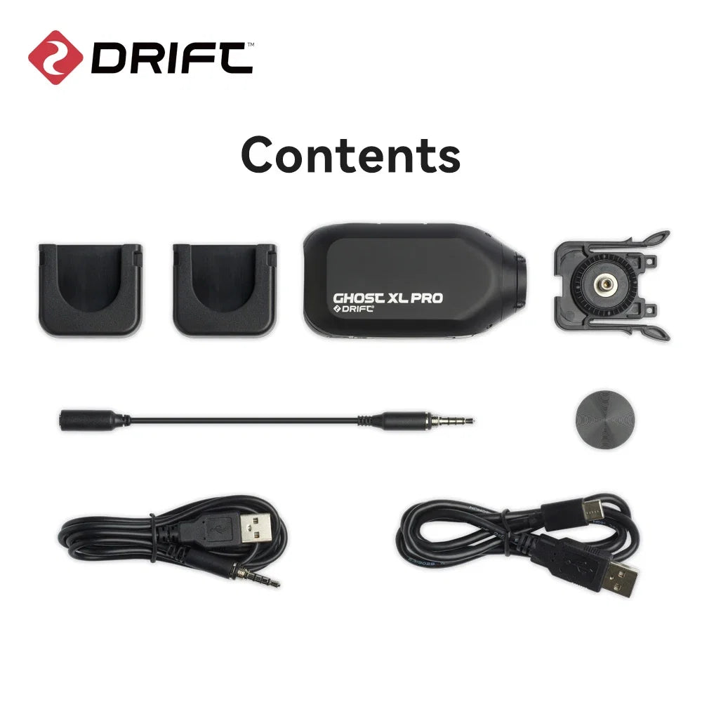 Drift Ghost XL Pro 4K PLUS HD Action Camera 3000mAh Battery WiFi IPX7 Waterproof Rotatable Lens Helmet Cam Motorcycle Bicycle