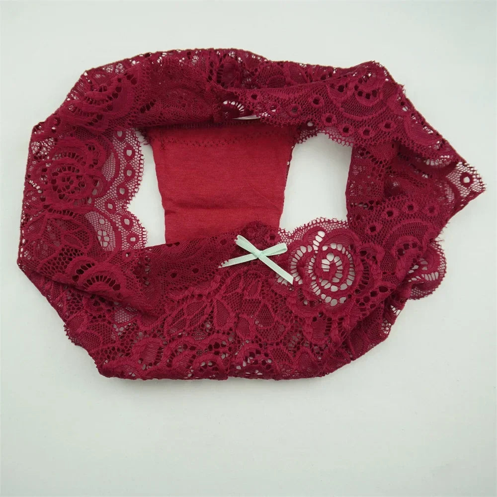 3PCS Transparent Boyshorts Women Underwear Lace Boxers Ladies Plus Size M-XXL Hollow Out Floral Panties Femme Intimates