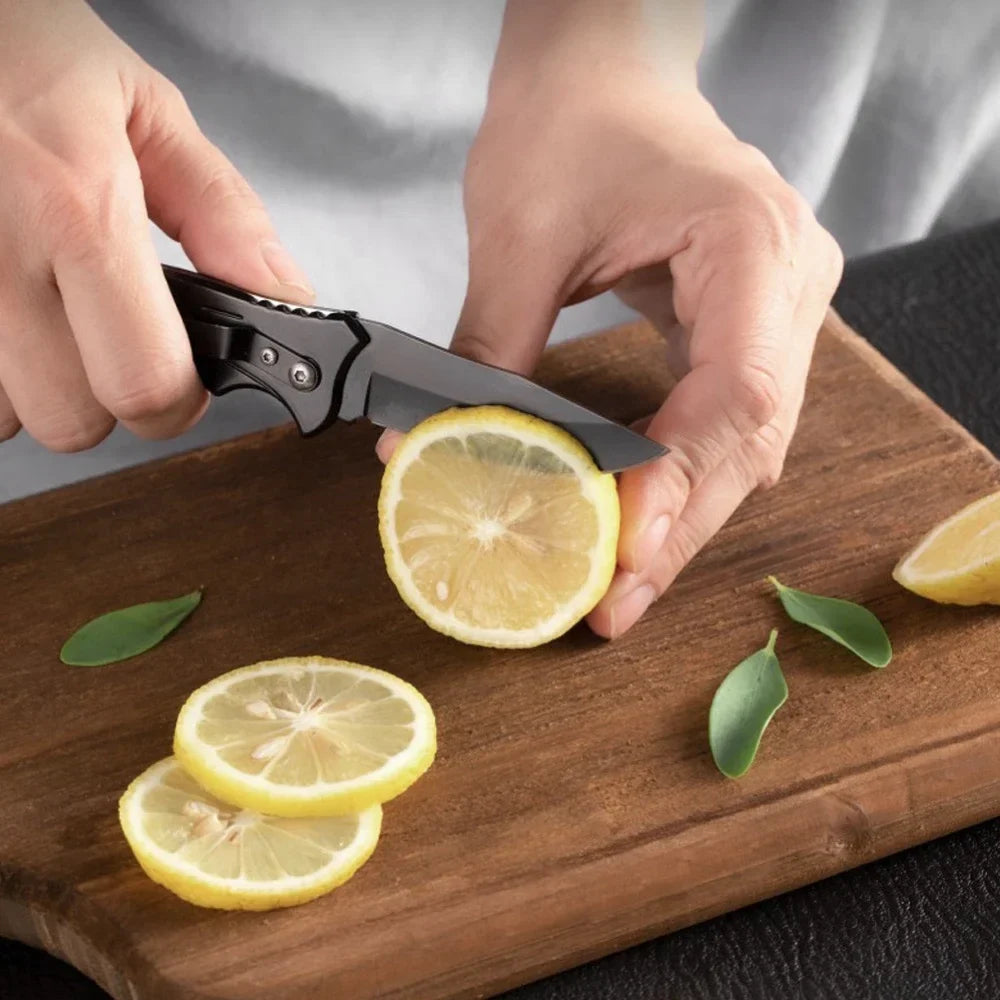 Fine Stainless Steel Folding Pocket with Sharp Edge Multifunctional Utility Tool for Camping BBQ and Outdoor Survival