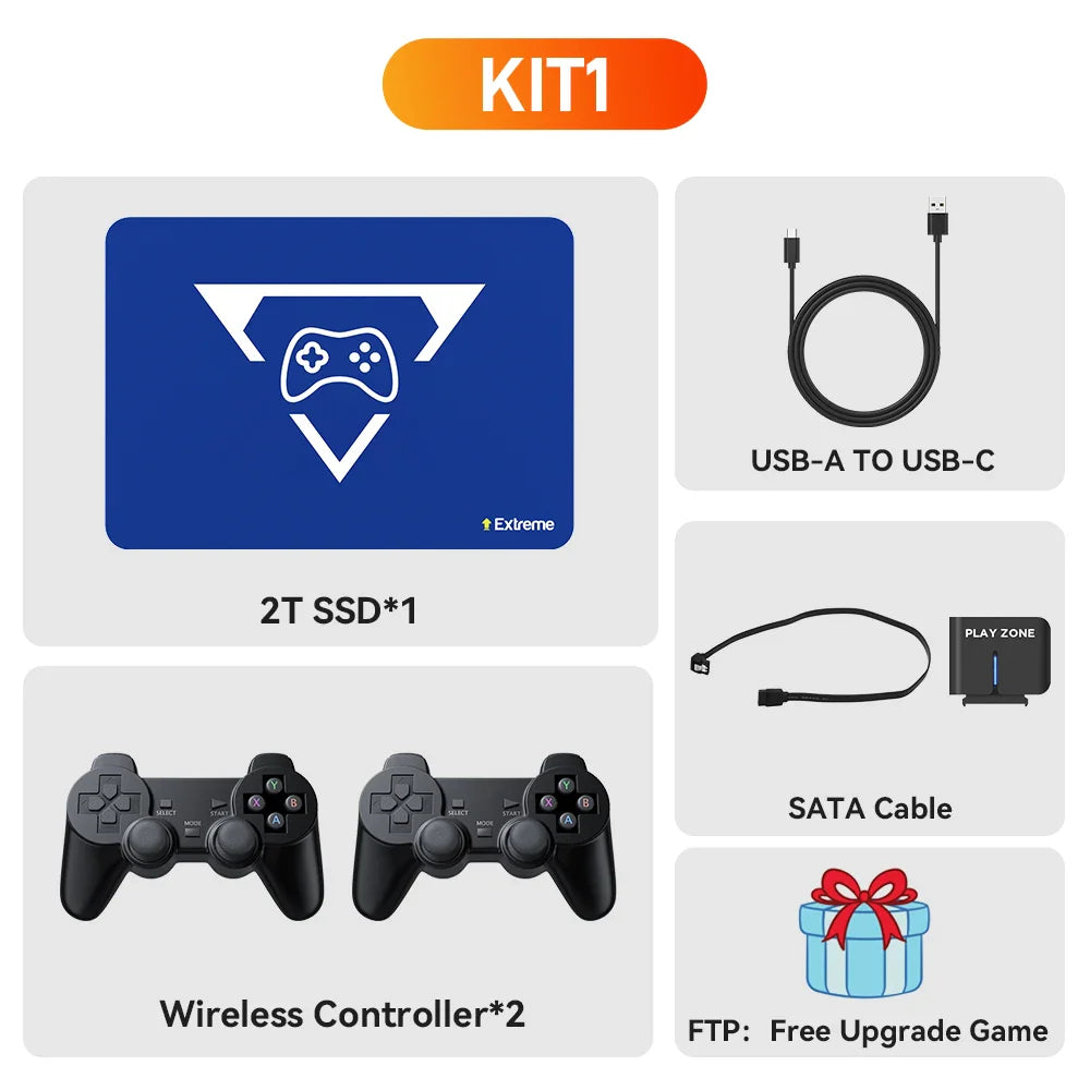 Play Zone 2T Retro Gaming SSD Console, 20441 Games for Switch/PS5/Xbox/PS4/PS3/PS2/DC/WII Emulator for Windows PC/Laptop/Hand Held.