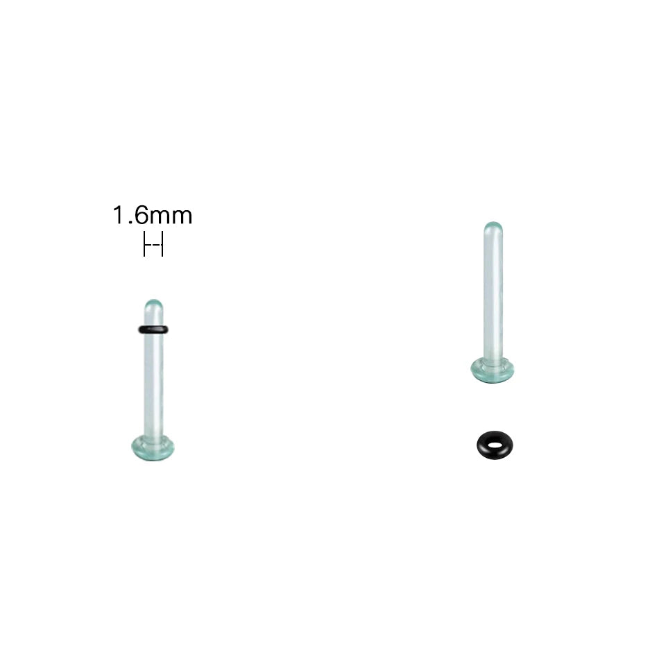 2pcs Glass Ear Gauges Stretching Kit Short Taper Expander 1.6-16mm