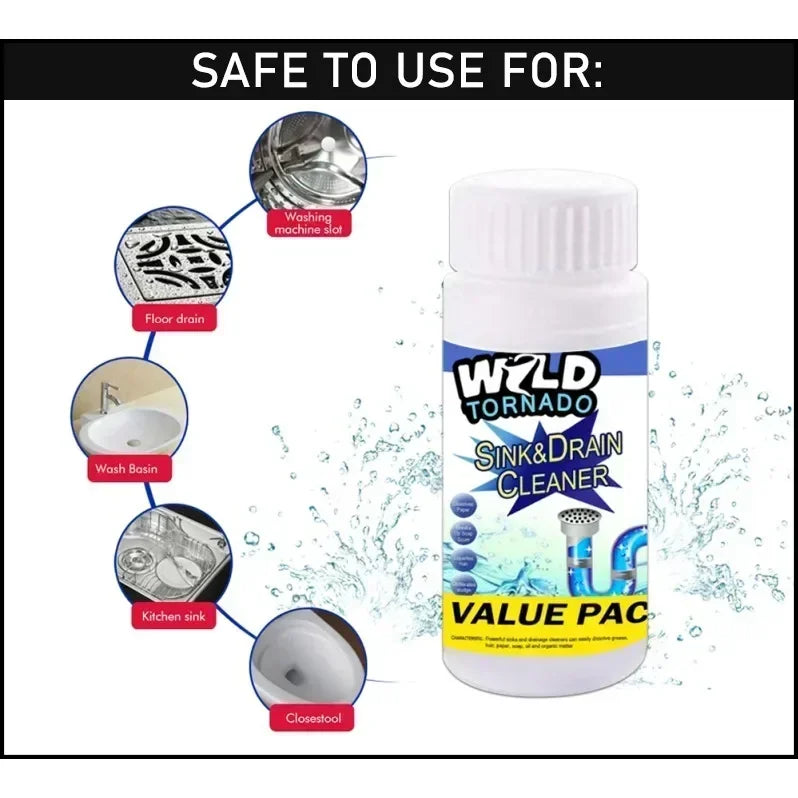 Sink Drain Cleaner Chemical for Kitchen, Toilet, Pipe Dredging Clear, Pipe Sink Cleaner.