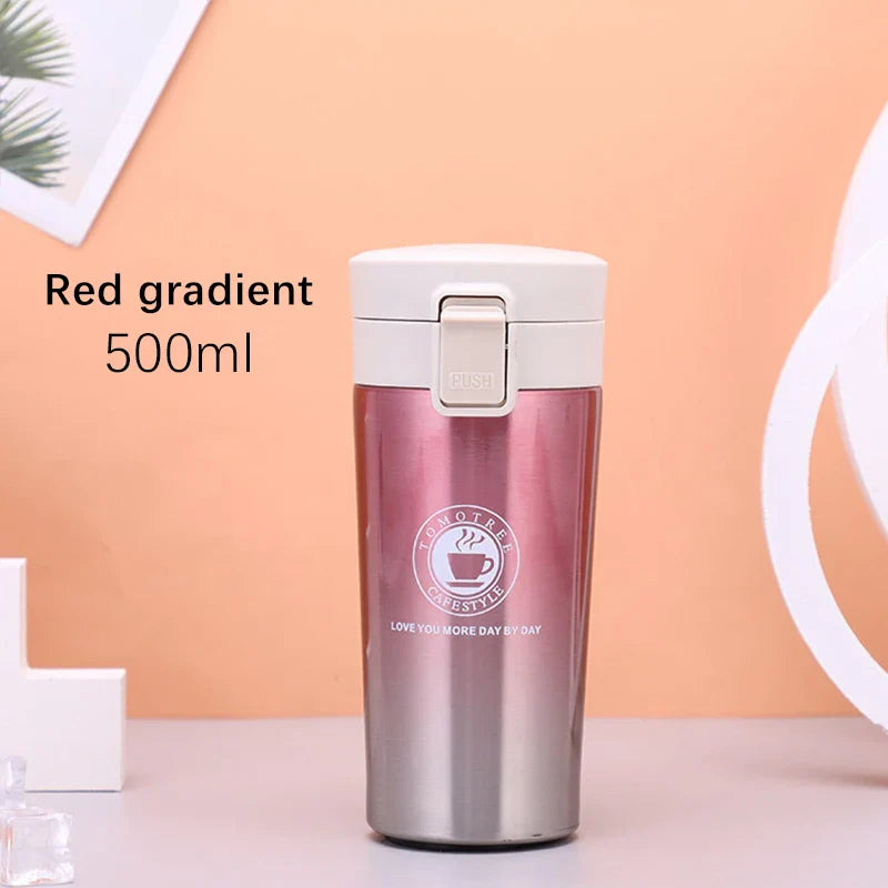 500ml water bottle Thermos Coffee Mug Double Wall Stainless Steel Tumbler Vacuum Flask Bottle Thermo  Travel Free Shipping