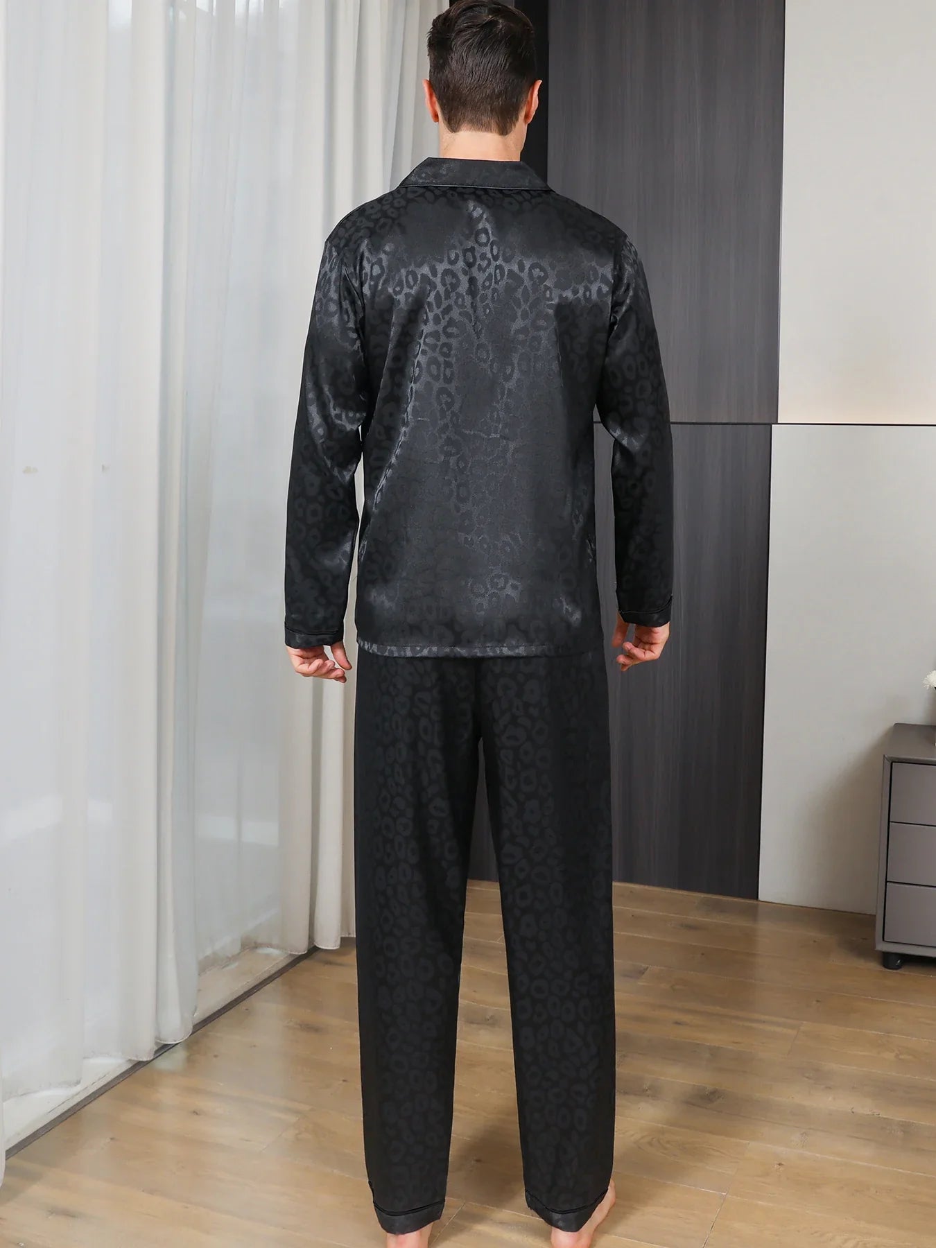 Men's pajamas long sleeves summer beautiful men's spring and autumn  cardigan
