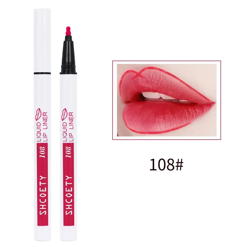 Long Lasting Lip Stain Marker Matte Nude Smudge Proof Natural Lipstick Pen Makeup Tool Quick Drying Liquid Lip Liner