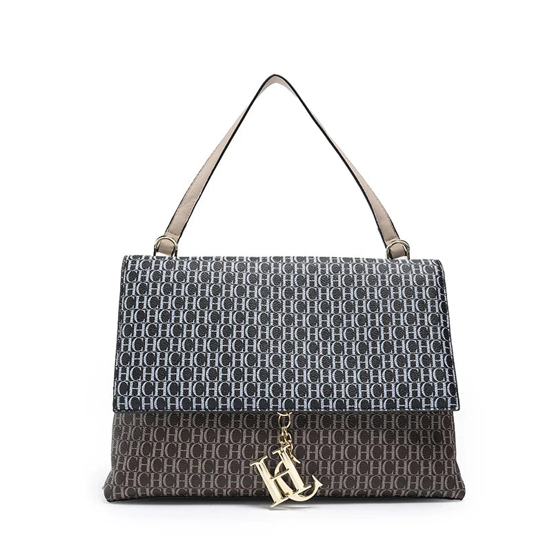 CH Retro Texture Women's Bag Printed Shoulder Bag Casual Fashion Square Small Women's Bag Tote Bag