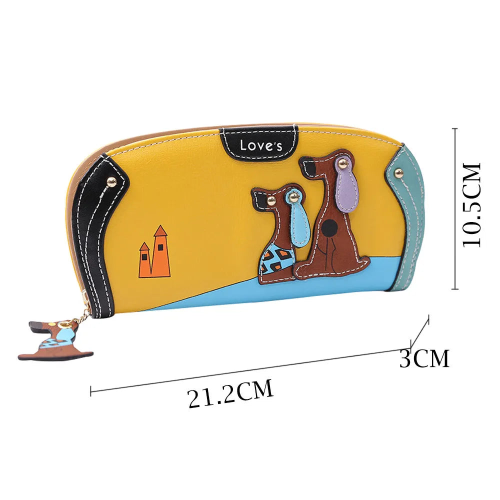 Cartoon Dog Kawaii Coin Purses Women Purse Bag Handbag Designer Wallets Famous Brand Women Wallet Zipper Hasp кошелек женский
