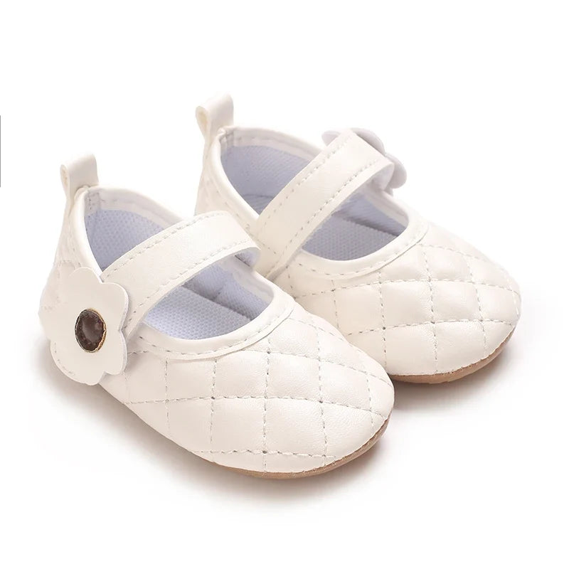 0-1Year Baby Shoes Infant Pre-Walker Shoes Girls Princess Bow Shoes Cute Breathable Flower Soft Sole Casual Sports Footwear