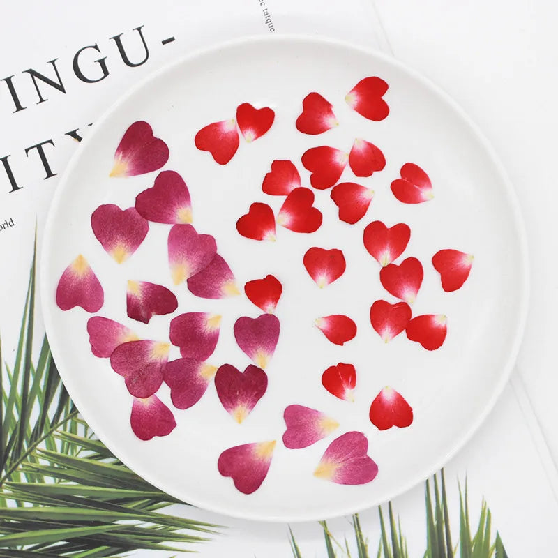 120Pcs Rose Petals Mixed Pack, Dried Flowers, Pressed Flowers, Handmade Resin Decorations, Nail Art, Face Stickers, Phone Case Materials