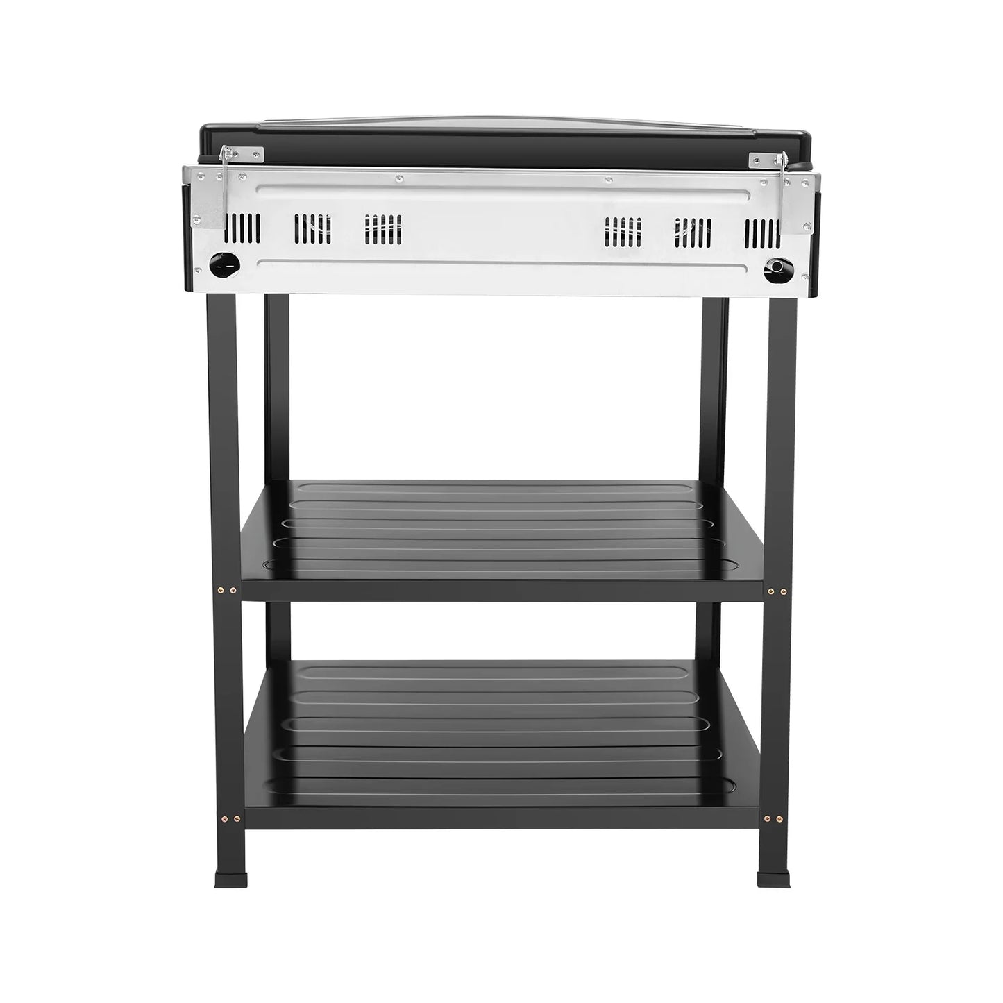 Rectangular Natural Gas Stove, 82cm/32.28in Portable Natural Gas Stove W|5 Burners for Outdoor Camping, Fishing,RV Travel(Black)