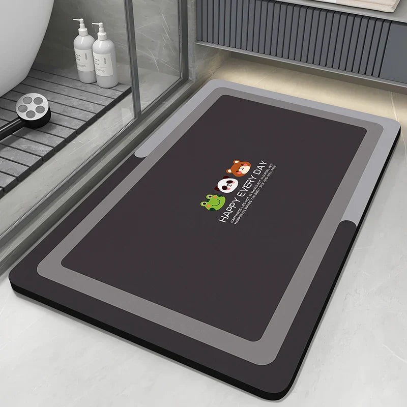 Bath Mats Bathroom  Anti Slip Floor Mat Quick Dry Shower Toilet Rug