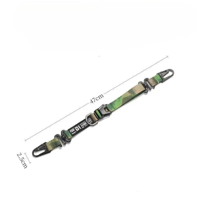 Outdoor Camping Multifunctional Hanging Strap Tactical Molle Storage Bag Shoulder Strap Durable Carabiner Clips for TravelHiking