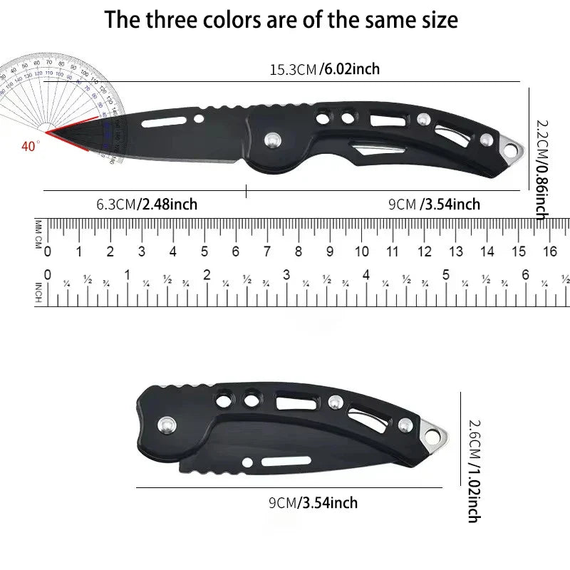 Portable folding knife, stainless steel, survival, hunting, camping, fishing, rock climbing, fruit knife, outdoor camping tools