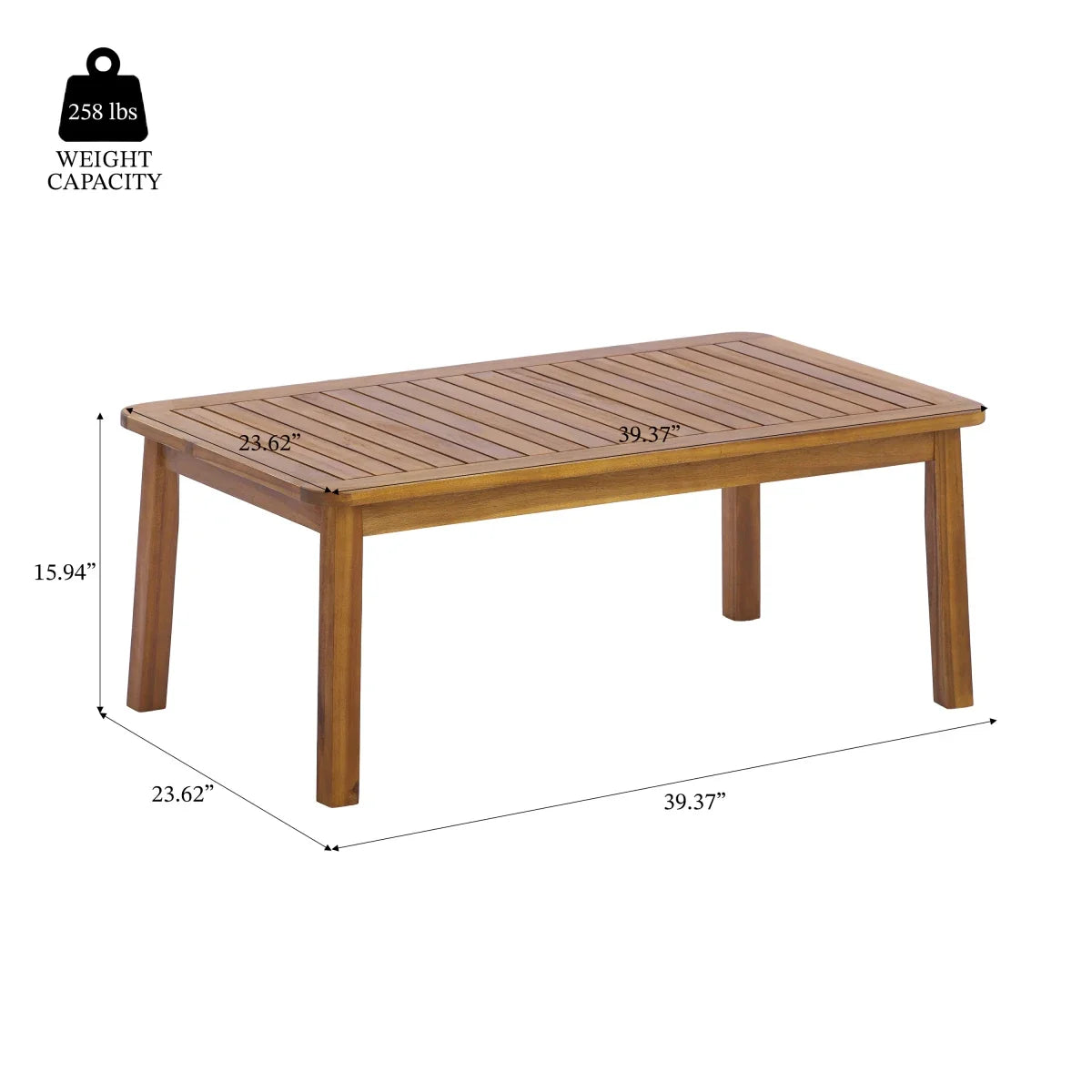 Christopher Knight Home ®   2-Pieces Outdoor Sofa Set with Cushions Outdoor Loveseat & Coffee Table Set,Teak