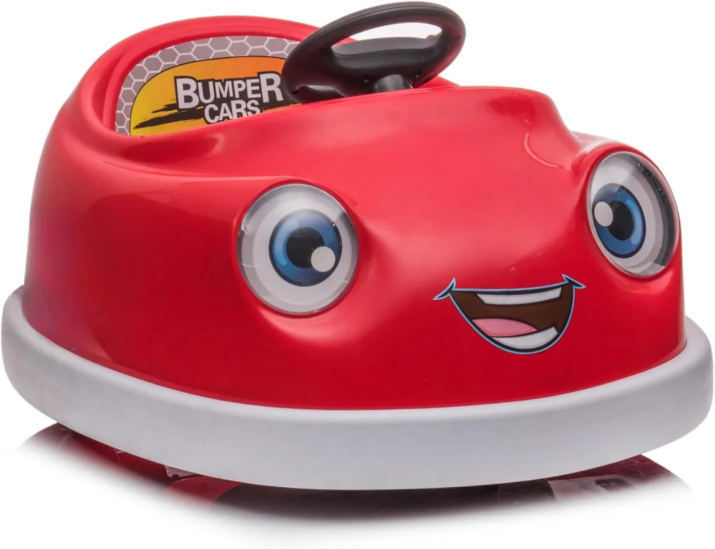 12V Electric Ride on Kids Bumper Car W/Remote Control,360 Degree Spin,Push Rod Rocker Horse Function Babies Toddlers Bumping Car