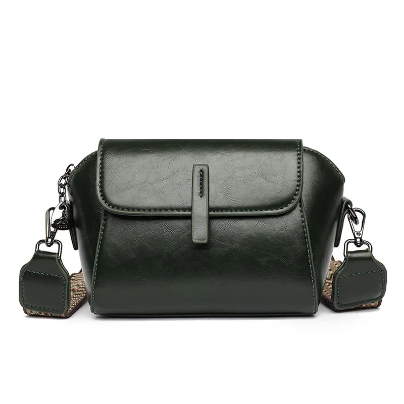 High Quality Small Crossbody Bag Women 2023 Trend Luxury Oil Wax Leather Shoulder Bag Fashion Ladies Handbag And Messenger Purse