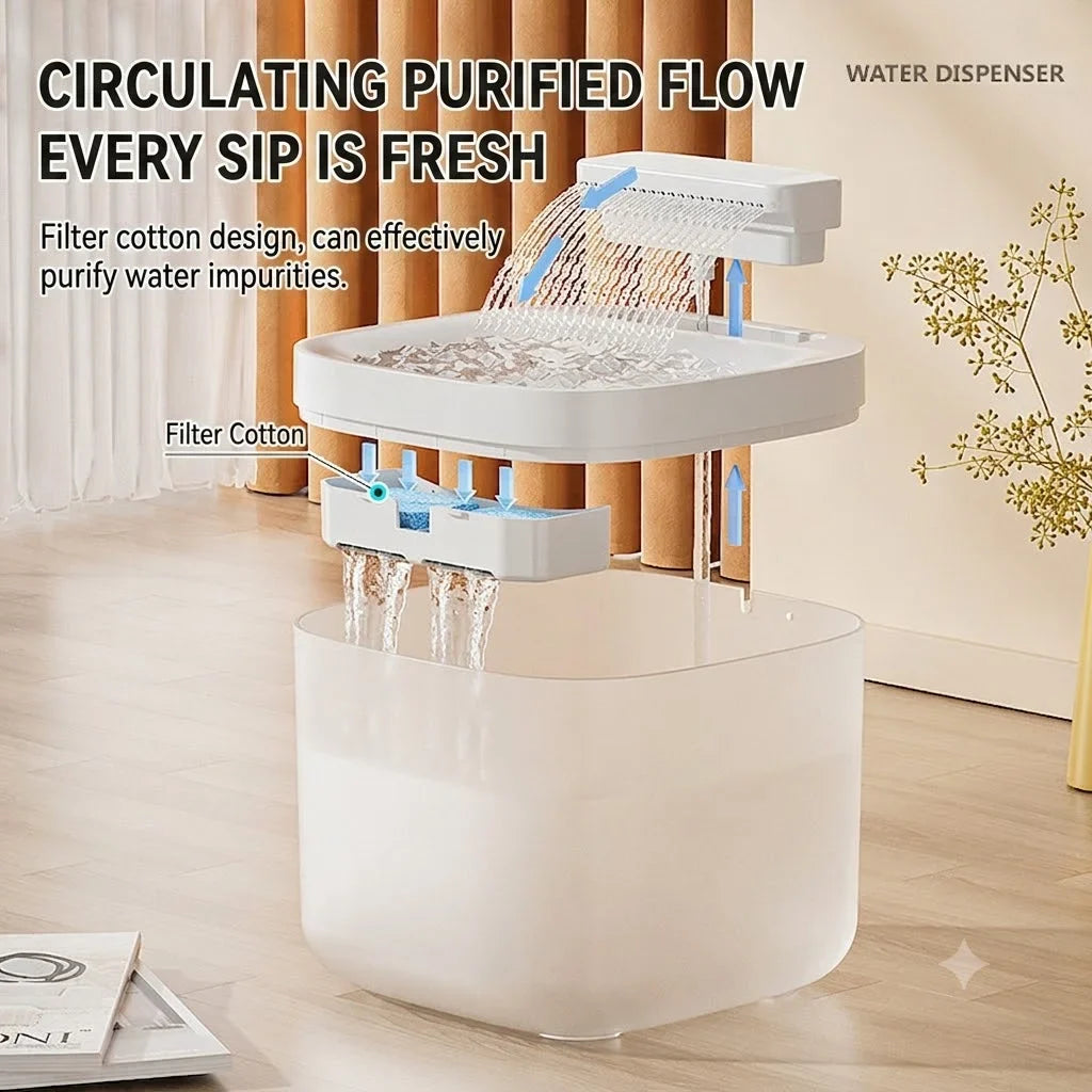 Automatic Pet Water Fountain 3L Large Capacity Automatic Cat Water Dispenser Circulating for Pet to Drink Water