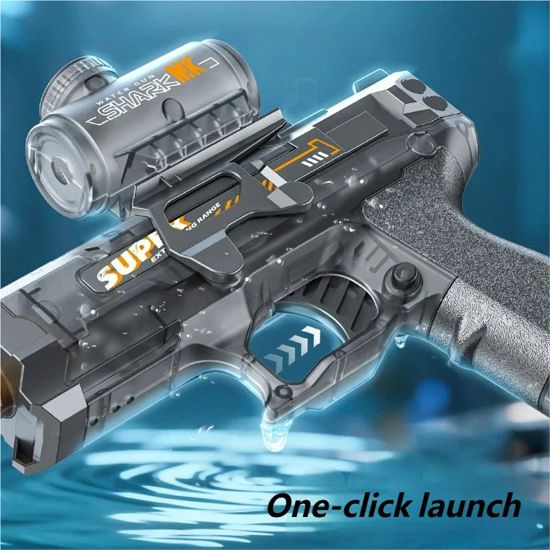 Electric Pulse Water Guns Automatic Water Gun With Led Light Water Blaster Squirt Gun Summer Outdoor Party Toys Gifts For Adult