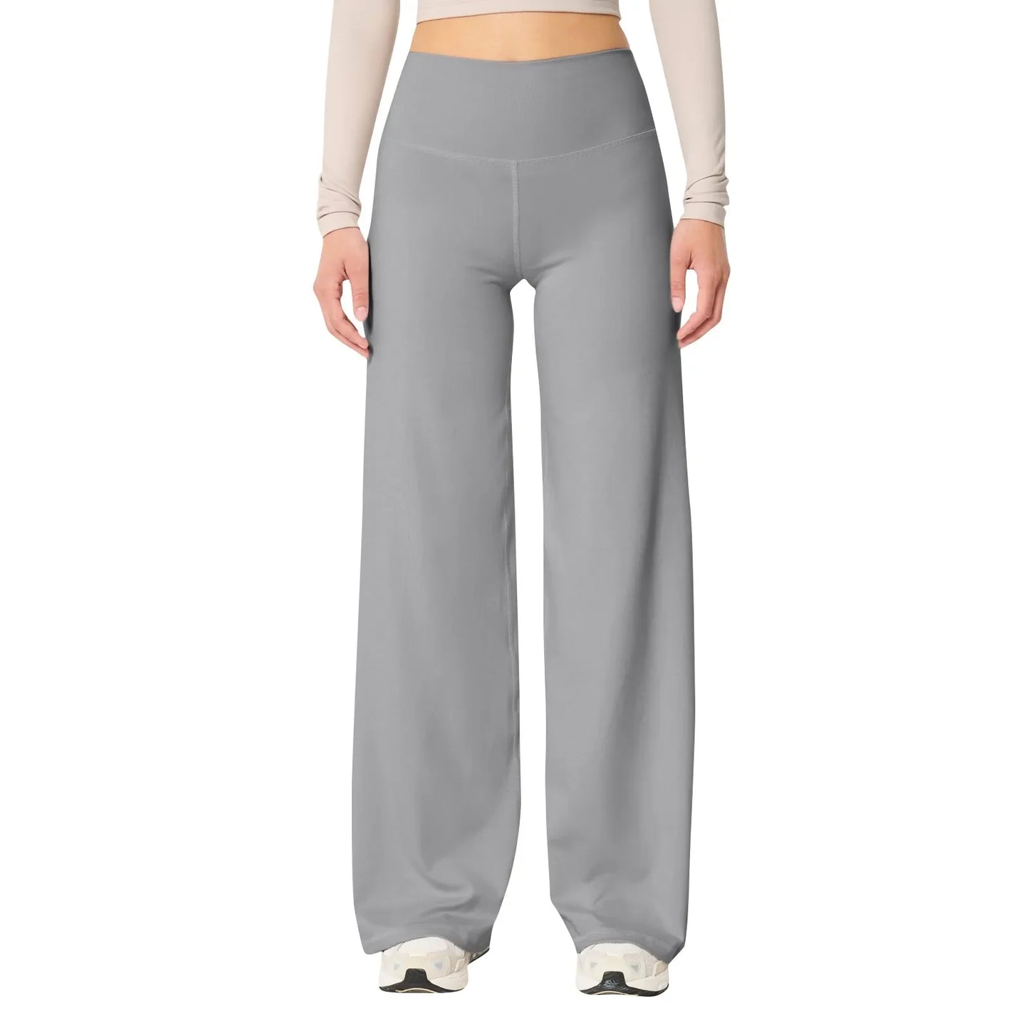 Casual Clothes Yoga Pants For Women High Waist Workout Leggings Stretchy Pants With Pockets Solid Soft Sweatpants For Women