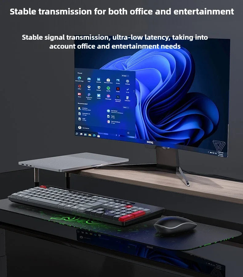 Wireless keyboard and mouse set, mechanical touch keyboard and mouse universal set, desktop computer laptop e-sports specific
