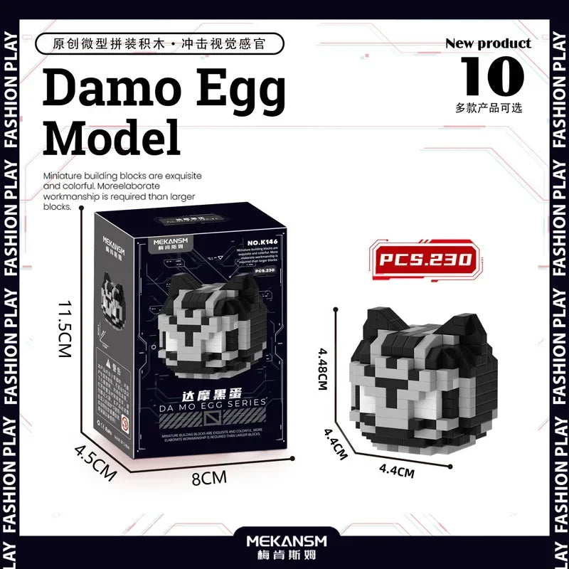 Spider-man Venom Damo Egg Building Block cartoon Q version of tiny particles puzzle assembled children's toys wholesale Iron Man