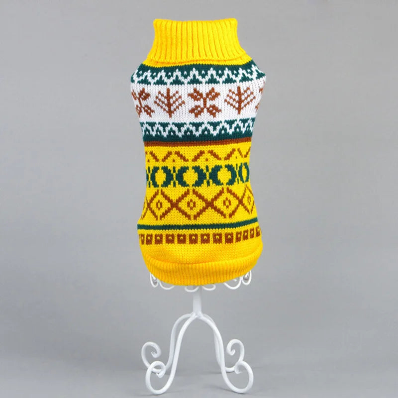 Dog Sweater Warm Knitting Crochet Clothes for Dog Chihuahua Dachsh Classic for Autumn Winter 100% Cotton All Seasons Solid Doagk
