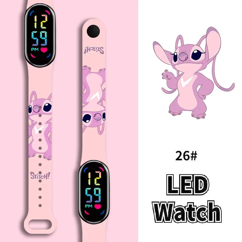Stitch Children Watches Girls Waterproof Sport ,Touch Screen Watch Digital Clock Bracelet Gifts.